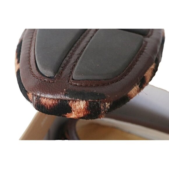 Michael Kors Leopard Print Calf Hair Moccasin Shoes Size 8.5 - Picture 4 of 9